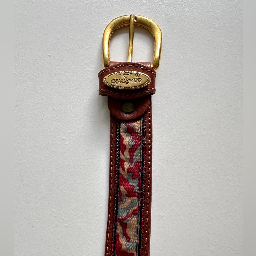 🇮🇹 Unisex Brown leather belt Challenge Made in Italy. - Picture 2 of 6